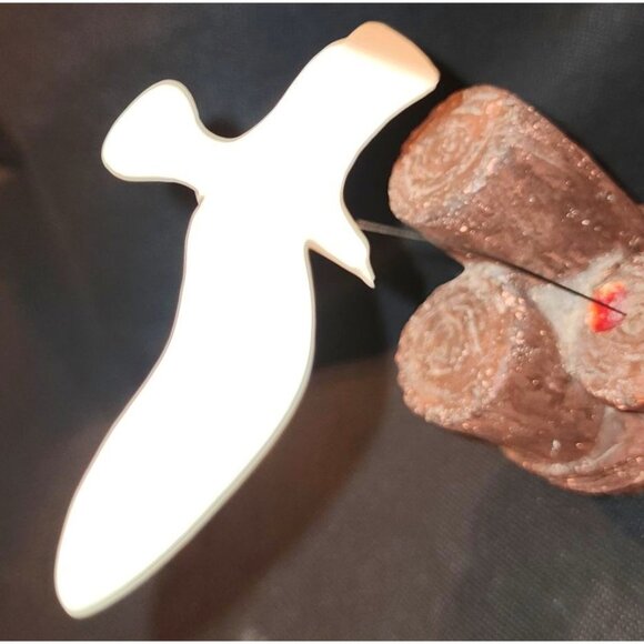 Wooden Resin Seagull Sculpture With Rustic Dock Stand MCM Mid Century - Picture 3 of 8